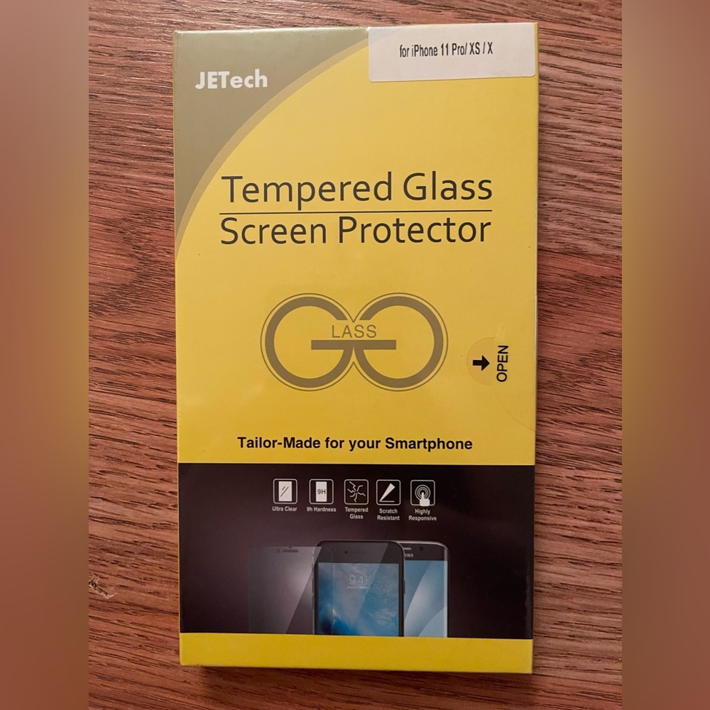 JETech Tempered Glass Screen Protector—iPhone 11 Pro/XS/X